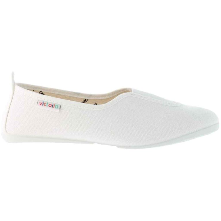 Zapatilla Olímpico Elástico Victoria modelo 04857 en color blanco