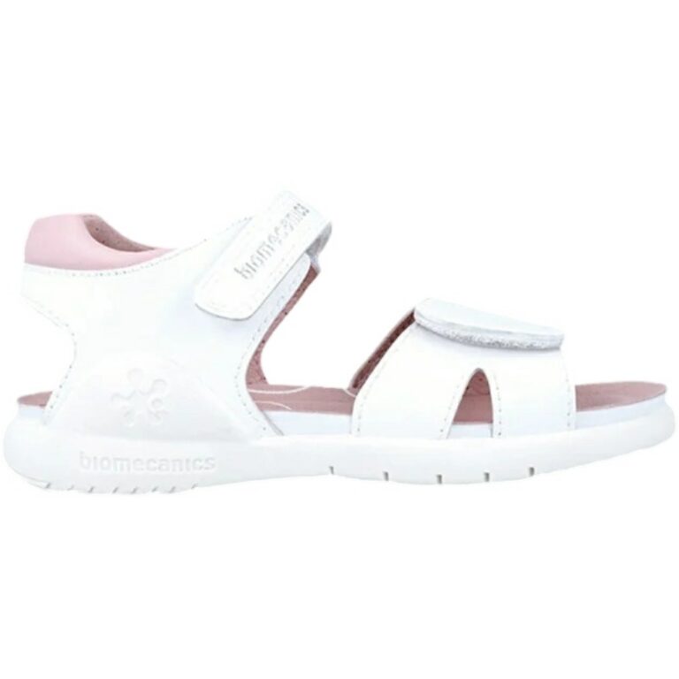 Sandalia piel con 2 velcros Biomecanics modelo 242233 en color blanco