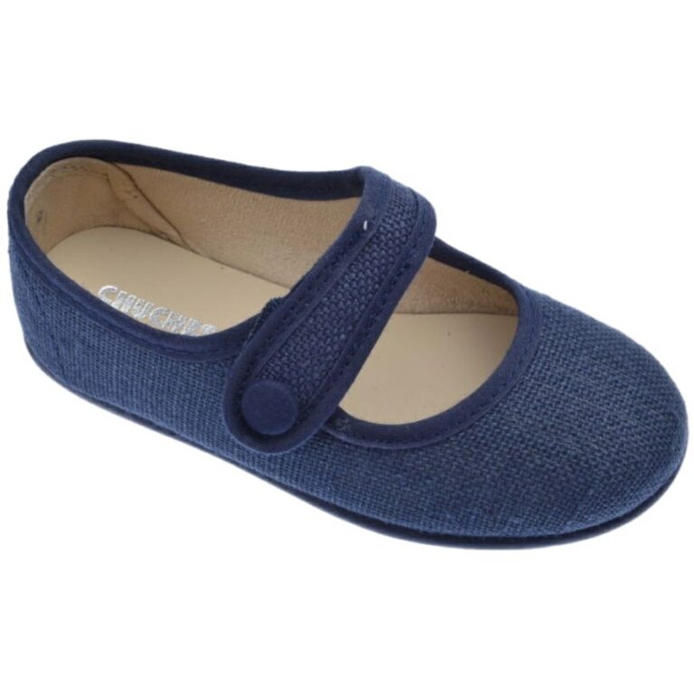 Merceditas Lino Velcro Chuches modelo 904 en color azul