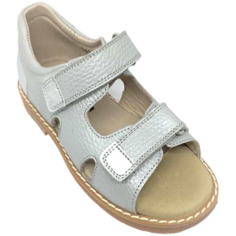 Sandalias Ortopédicas Metal Velcros Mendivil modelo 11723 en color plata