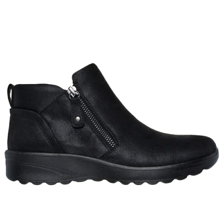 Botines de piel para mujer con cremallera Skechers modelo 158952 en color negro