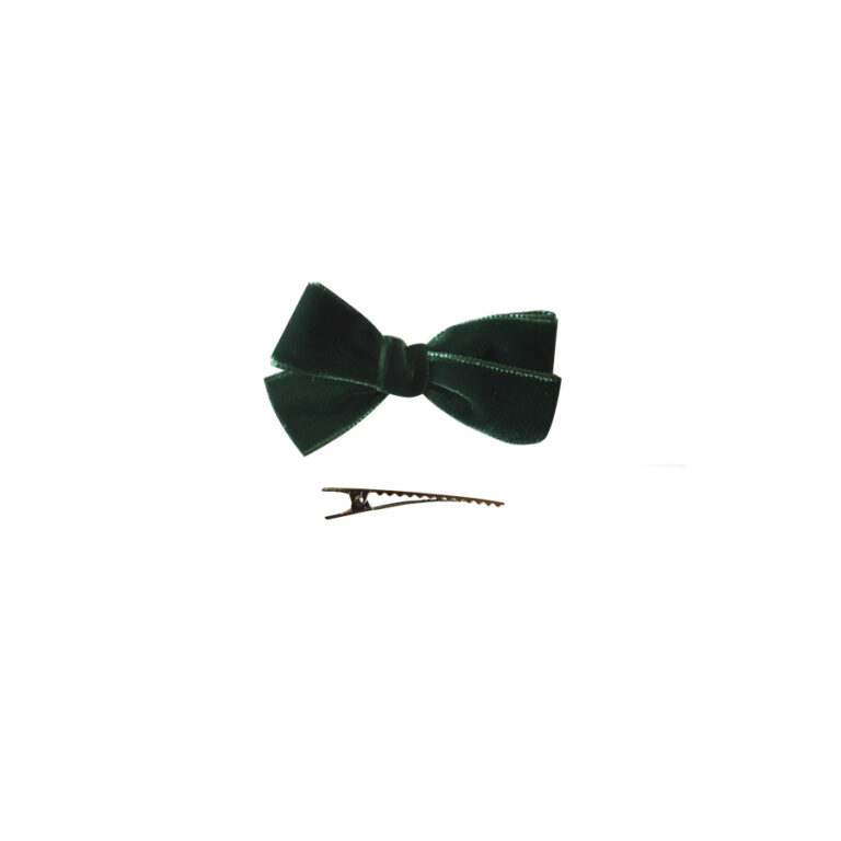 Pinza lazo chic terciopelo Cuini modelo 76808 en color verde