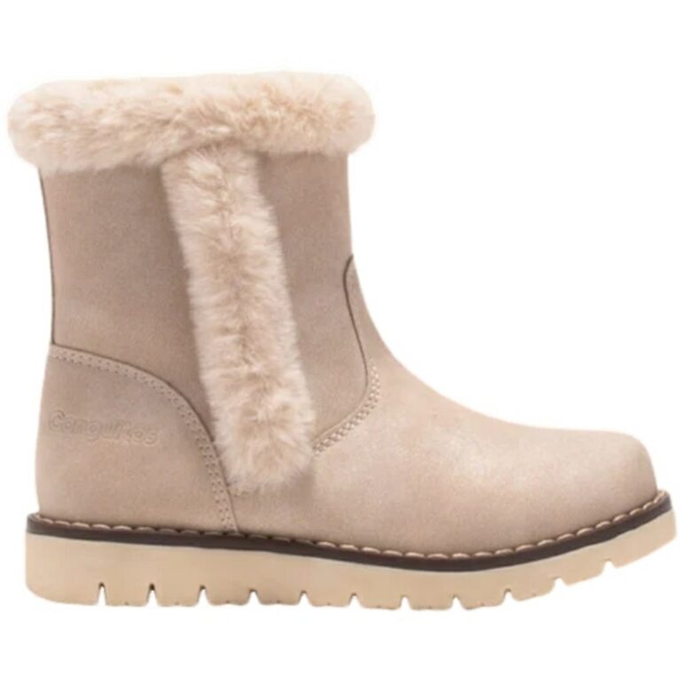 Botas de Piel con Forro Conguitos modelo 113020 en color beige