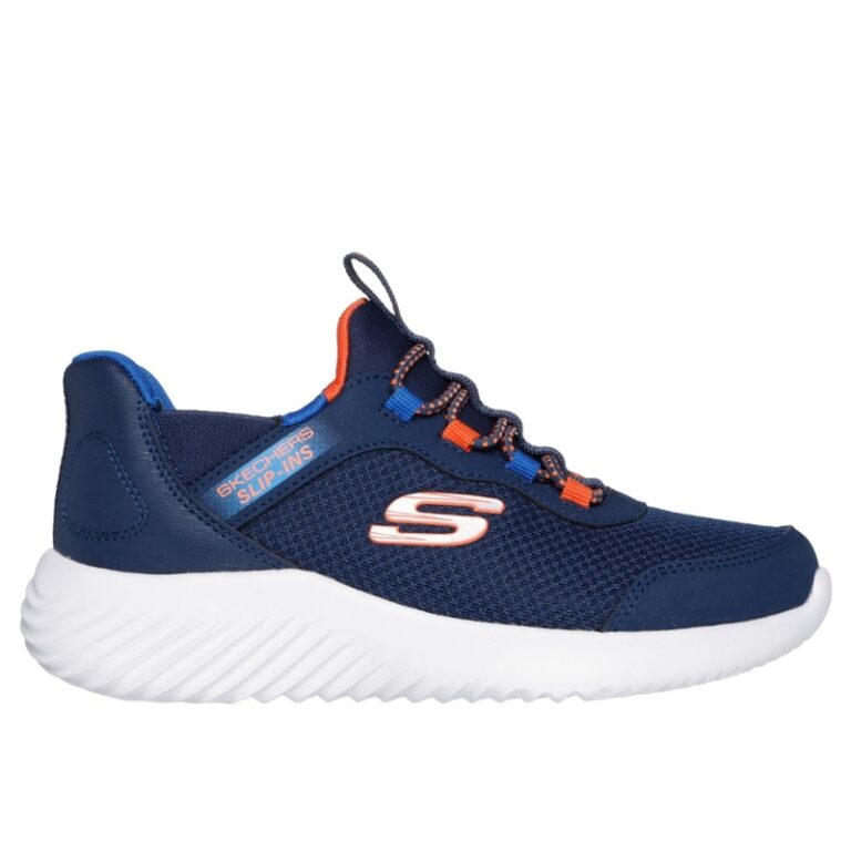 Deportivas Slip-Ins para niños Bounder Skechers modelo 403822L en color marino