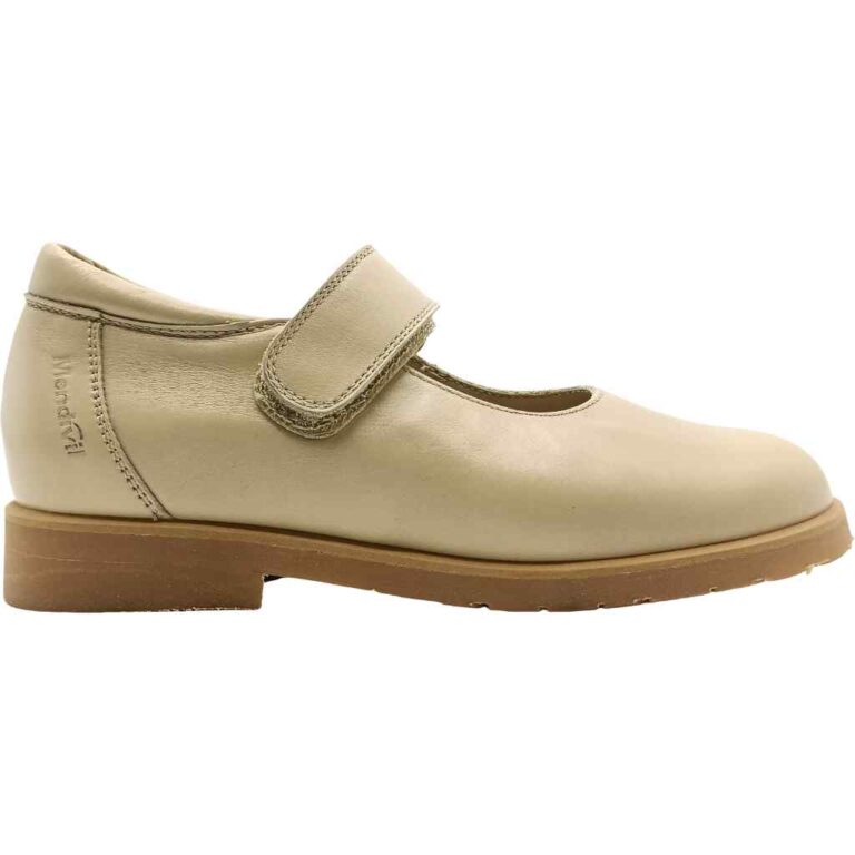 Merceditas Ortopédicas con Velcro Mendivil modelo 20813 en color beige