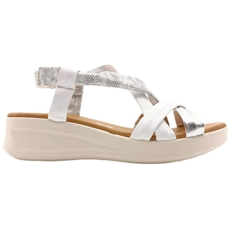 Sandalias de mujer Elastic Cruzadas modelo 5406 en color blanco