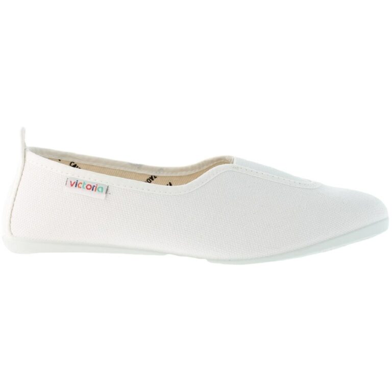 Zapatilla Olímpico Elástico Victoria modelo 104857 en color blanco