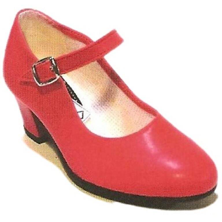 Zapato de Flamenca Sevillana Made in Spain modelo FLAMENCA ROJO en color rojo