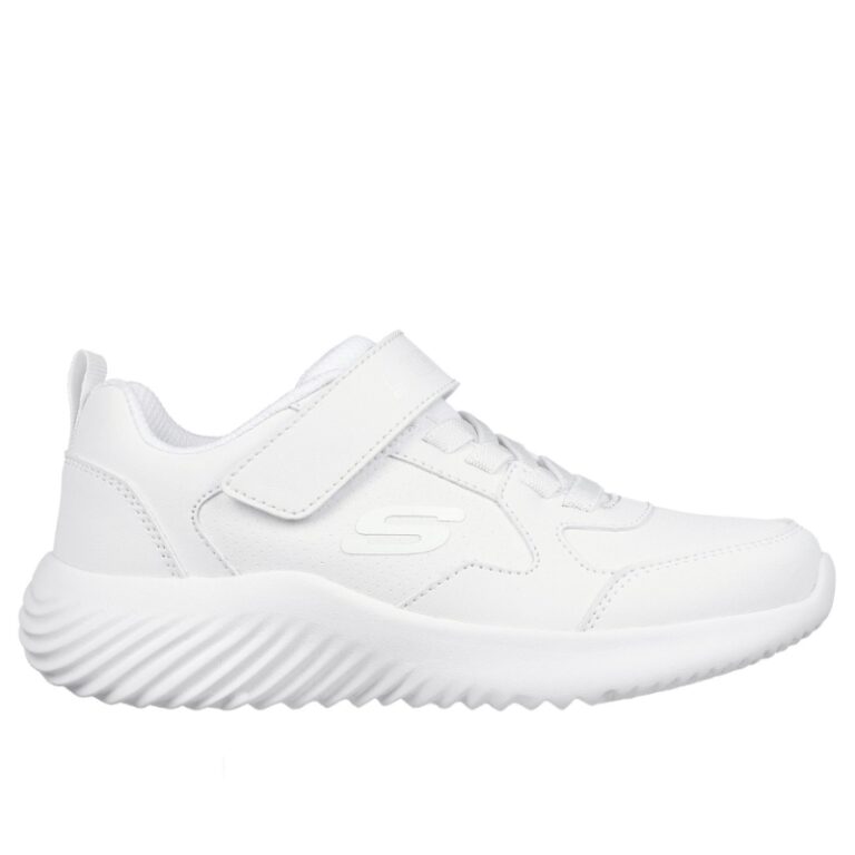 Deportivas con velcro para niños Bounder Skechers modelo 405626L en color blanco