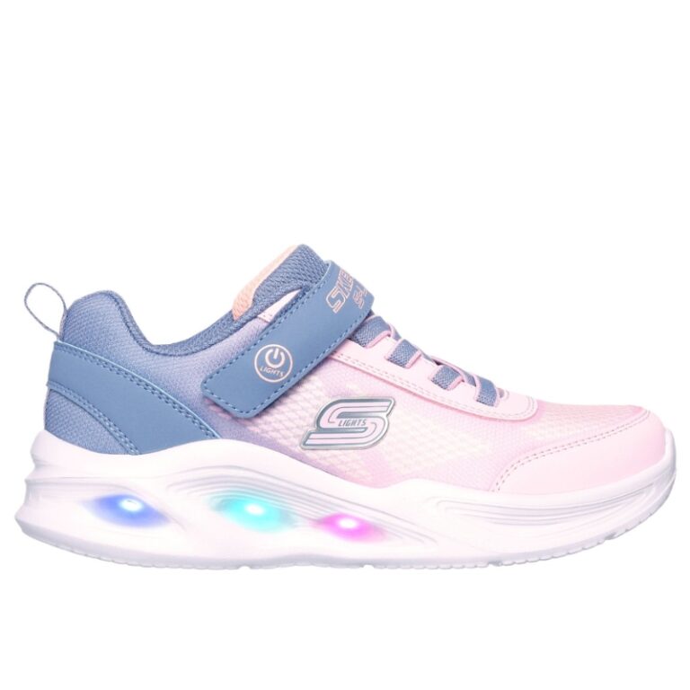 Deportivas con luces para niños Combi Skechers modelo 303714L en color rosa