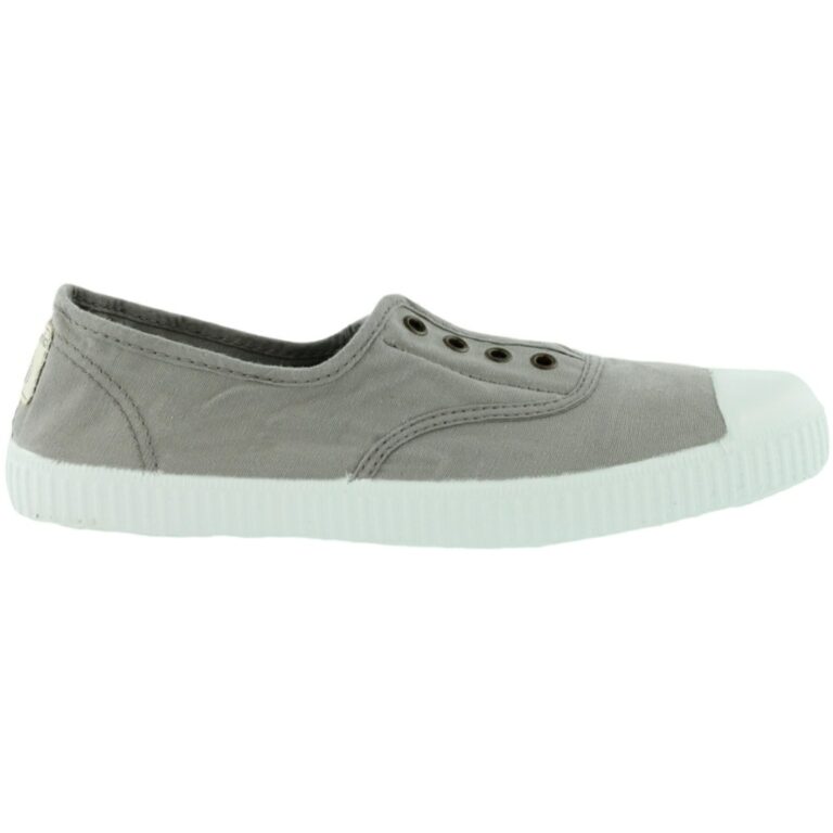 Zapatillas Victoria de Lona con Elástico modelo 106623 en color gris